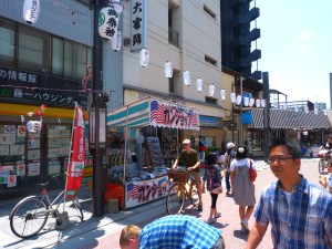 At the fair, the 'America' booth sells toy guns.